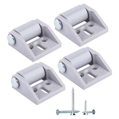Image of (Pack of 4 pcs) Small 15 mm Furniture Castors, Rubber Wheels, Fixed Casters, Non Swivel One Direction Wheel With Mounting Plate, Screws Included (4)