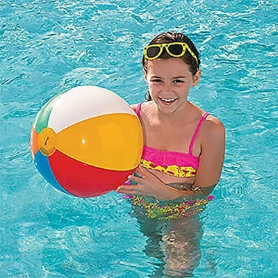 Image of Mr. Gadget&#039;s Solutions 20&quot; Inflatable Beach Balls for Kids Toys &amp; Toddlers, Pool Games, Summer Outdoor Activity Classic Rainbow Color