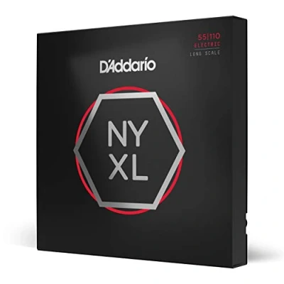 Image of D&#039;Addario Bass Guitar Strings NYXL NYXL55110 Unrivaled Strength, Tuning Stability, Enhanced Response For 4 String Guitars 55 110 Heavy, Long Scale