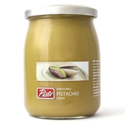 Image of Pisti Sicilian Pistachio Cream Spread, 600g, Sweet and Velvety, Gourmet Food for Baking Desserts