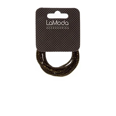 Image of LA MODA PONYTAIL BANDS 12 BLACK