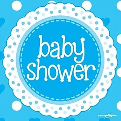 Image of Oaktree Baby Shower Blue 33cm x 3 ply Napkins 16pcs