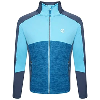 Image of Dare2b Exception CoreStr Unisex Kids&#039; Core Stretch, Quick Drying Full Zip Fleece. Featuring Recycled Materials and Ilus Fabric. Suitable for Walking Hiking.