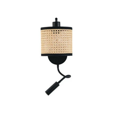 Image of Askras Wall Light Bass Stick 3W 3000K Buld 1x E27 Max 40W Black Matt Natural