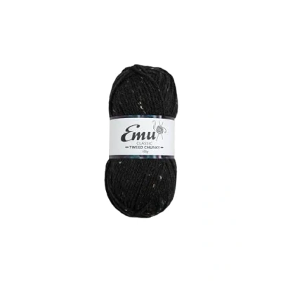 Image of Emu Classic Tweed Chunky Black (002)