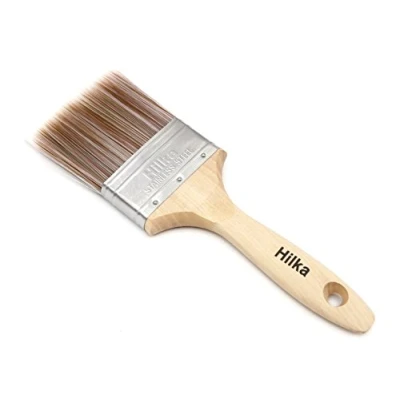 Image of Hilka Tools 78710030 Wooden Synthetic Bristle Paint Brushes, Brown, 3 Inch