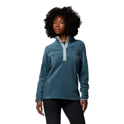 Image of Columbia Women&#039;s Benton Springs 1/2 Snap Pull Over 2, Fleece Over, Everblue/Crushed Blue, L