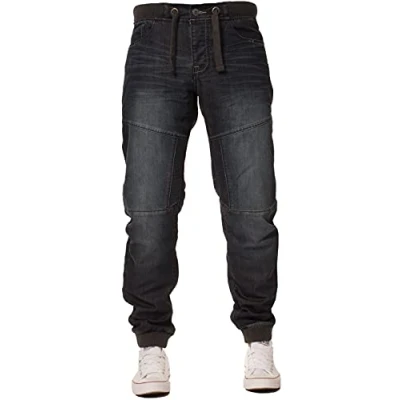 Image of Enzo Cuffed Denim Jeans EZ377 DSW Dark Stonewash
