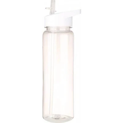 Image of GearTek Tritan Water Bottle BPA Free 700 ml Sports with Straw Leak Proof Re Usable Flip Top Drinks Bottles for Outdoors, Gym, Cycling and Schools (Clear)