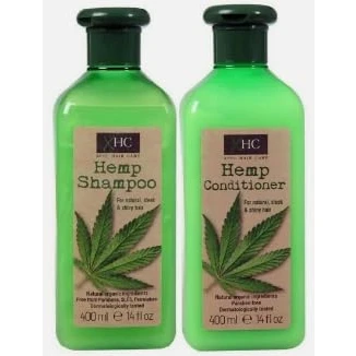 Image of MM XHC Hemp Shampoo &amp; Conditioner 400ml Natural Hair Care, Hydrating Nourishing, Vegan Friendly, Organic Ingredients, Anti Frizz, Strengthening Repairing, Suitable for All Types