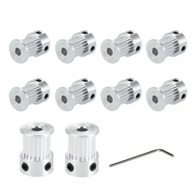 Image of Super Print GT2 Pulley 20 Teeth 5mm Bore Wheel for Voron 2.4 3D Printer 9mm/10mm Width Timing Belt.(10pcs)
