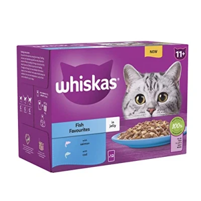 Image of Whiskas Fish Favourites In Jelly Senior 11+12x85g