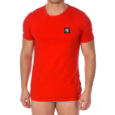 Image of Bikkembergs Mens Pack 2 Fashion Pupino T shirts Red Cotton Size Large