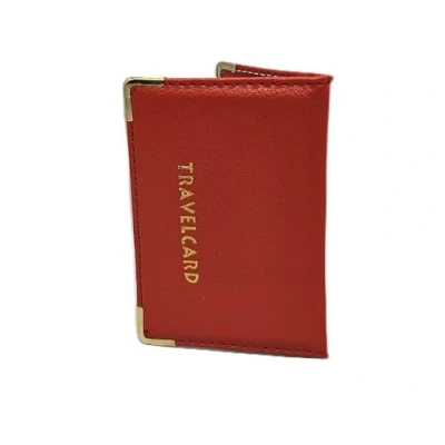 Image of AlezyB 1x Orange Bus Pass Holder Travel Card, Credit Card and ID for Men Women Soft Leather, Cases &amp; Money Organisers