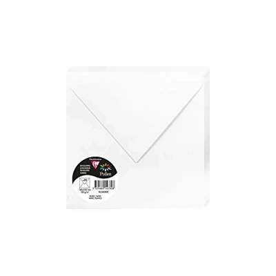 Image of Clairefontaine Ref 5433C Pollen Envelopes (Pack of 20) 165 x 165mm Sized, 120gsm Paper, Gummed Seal, Inkjet &amp; Laser Printer Compatible, Acid Free White