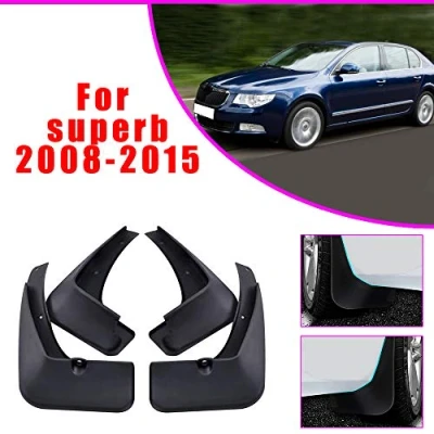 Image of Upgraded Car Mud Flaps Mudguards for SKODA Superb MK2 2008 2015 Front Rear Splash Guards Fender Styling &amp; Body Fittings Black 4Pcs