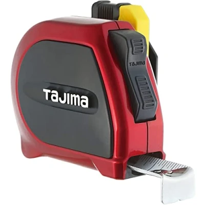 Image of Tajima SSSF 25BW 25 ft. x 1 in. Standard Steel Sigma Stop Tape Measure with Safety Belt Holder