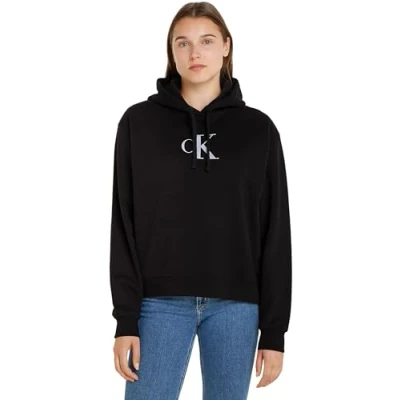 Image of Calvin Klein Jeans Women Hoodie, Black (Pvh Black), XXL