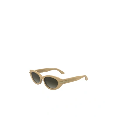 Image of Calvin Klein Woman CK25502S 209 Sunglasses Acetate Beige Cat Eye Normal