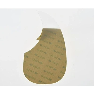 Image of Dopro Clear Teardrop Acoustic Guitar Pickguard Transparent Scratch Plate with 3M Self Adhesive