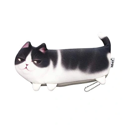 Image of 3D Cute Cat Pencil Case, Makeup Cosmetic Bag Interesting BagClutch Portable Key Coin Purse