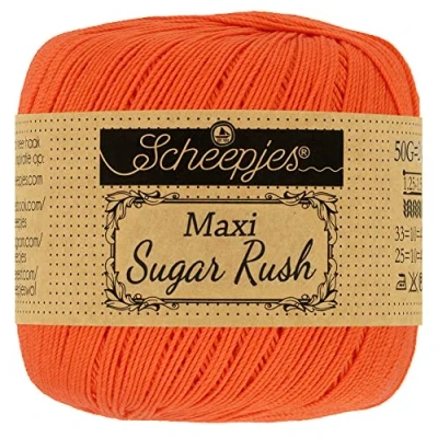 Image of Scheepjes Maxi Sugar Rush 189 Royal Orange Yarn 1x50g