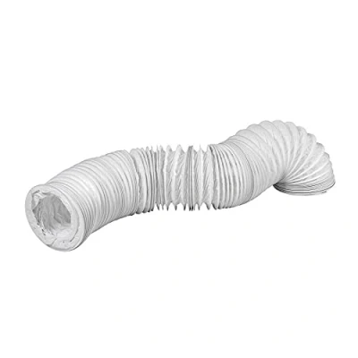 Image of PVC Flexible Duct Hose Round Flexi Pipe Tumble Dryer Hood Extractor Fan (80mm, 1m)