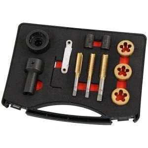 Image of 12pcs Tap &amp; Die Set For Wheel Studs Nuts