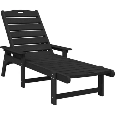 Image of vidaXL Sun Loungers 2 pcs Black 162x53x98,5 cm HDPE