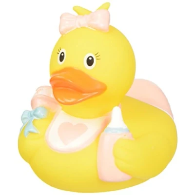 Image of Lilalu 8 x cm/50 g Collector and Baby Rubber Duck Girl Bath Toy