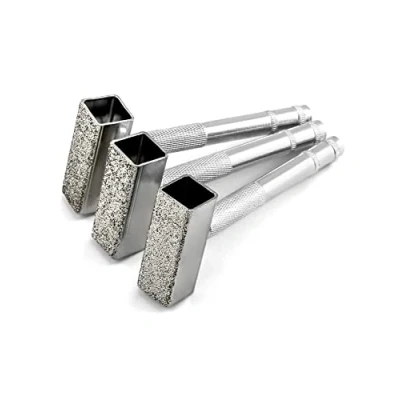 Image of QWORK 3 Pcs Diamond Grinding Wheel Trainer with Non Slip Handle for Deburring Grinding, Head 45 x 15 mm