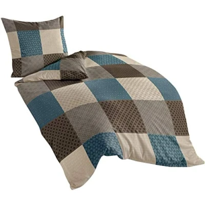 Image of Bierbaum bed linen 6277, Fine Beaver, Made in Germany, Mocha 04, 155x220 + 80x80 cm, Comfort Size