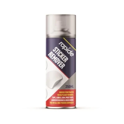 Image of 1 x Gum Goo Sticker Remover Aerosol Spray Paint 250ml Gel Label Residue Adhesive Tape Chewing Tar Cleaner, Bathroom, Cars, Glass