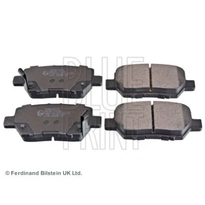 Image of 43022SJAE00, 43022SJAE01 Brake pad set BLUE PRINT ADH24278 Rear Axle with acoustic wear warning anti squeak plate HONDA: LEGEND 4