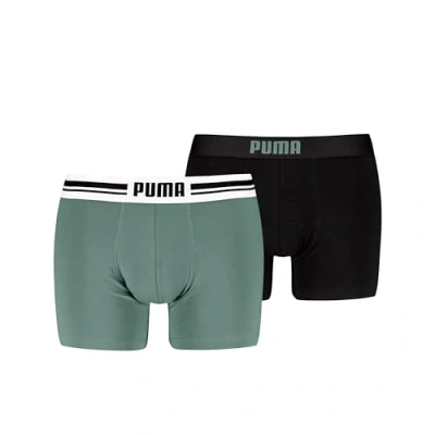 Image of Puma MEN Everyday Placed LOGO 2 PACK Pants, Men&#039;s, Size: Medium, Olive green/black