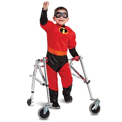 Image of Disney Official Dash Incredibles Costume, Adaptive Fancy Dress Costumes for Kids 5 6 Years