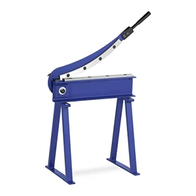 Image of MSW Manual Sheet Metal Guillotine with Base Frame Cutter Plate Shear Plastic Maximum Leverage 500mm Cut Length HS500 (Material Cutting Blades T10 Steel, Max. Thickness 1.5mm)