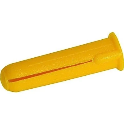 Image of Wall Plugs Screw Fixing Expansion Brick Stone Concrete (Yellow)
