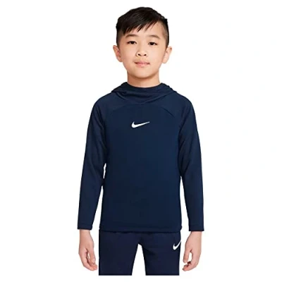 Image of NIKE Boy&#039;s Lk Df Acdpr Hoodie, Obsidian/Obsidian/White, 104 UK