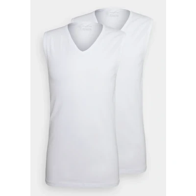 Image of Schiesser 2PACK Tank Top Vausschnitt Organic Cotton 95/5 Original Undershirt, Men&#039;s, Size: XXL, Weiss
