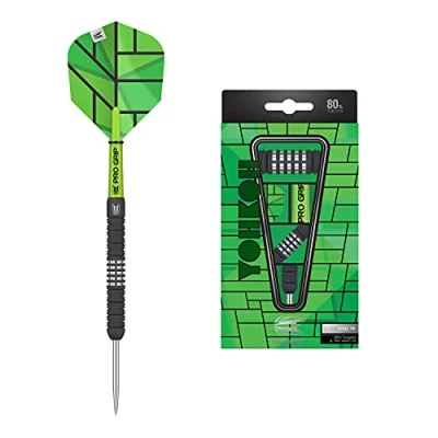 Image of Target Darts Unisex&#039;s Yohkoh 80% Tungsten Steel Tip Set, Black and Green, 22G