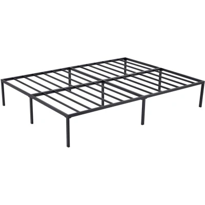 Image of CozyLiving Black 5ft Florence Metal Bed Frame, 33cm High with Spacious Underbed Storage, Steel Slat Support, Easy Assembly, Noise Free, No Box Spring Required