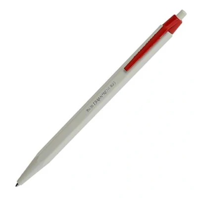Image of Caran d&#039;Ache 825 ECO 0825.070 Ballpoint Pen Resin/Stainless Steel Red/White Ink Colour Red 12 cm
