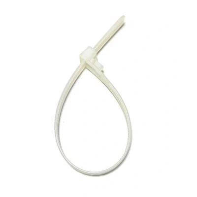 Image of White/Naural Releasable Reusable Cable Ties 7.2mmx200mm, 10 Pieces