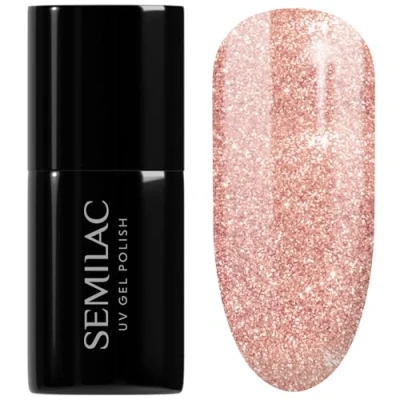 Image of SEMILAC Gel Nail Polish Long Lasting and Easy to Apply Perfect for Home Professional Manicure Pedicure 094 Delicate French UV Polish, 7 ml.