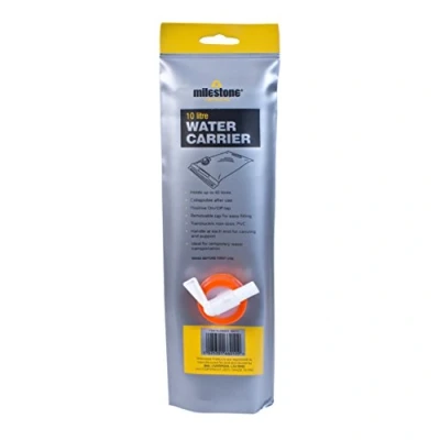 Image of Milestone Camping Folding Water Carrier with Tap 10 Litre Transparent 66010