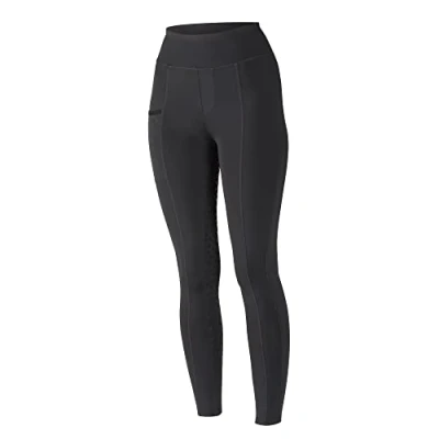 Image of Shires Aubrion Hudson Maids Riding Tights Black 11 12 Years