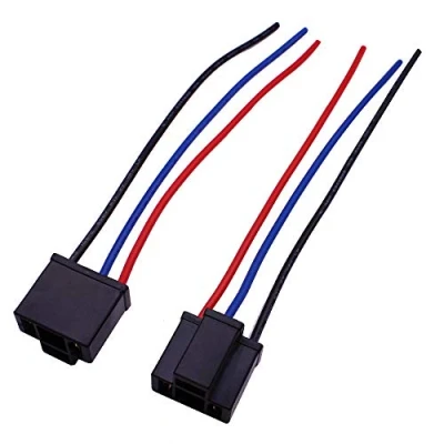 Image of HUIQIAODS H4 Female Socket Wiring Harness Connector Adapter 9003 HB2 Bulb Holder Base