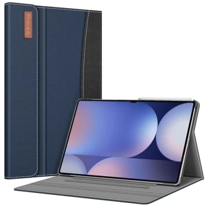 Image of FINTIE Case for Samsung Galaxy Tab S8 Ultra 14.6 inch 2022 (Model SM X900 / X906), Multiple Angle Portfolio Stand Cover with Pocket, Auto Sleep/Wake, Navy