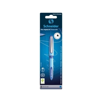 Image of Schneider One Hybrid N 05 Rollerball Pen (Indelible with 0.5 mm Line Width and Needle Tip) Pack of 1 Blister Card Blue
